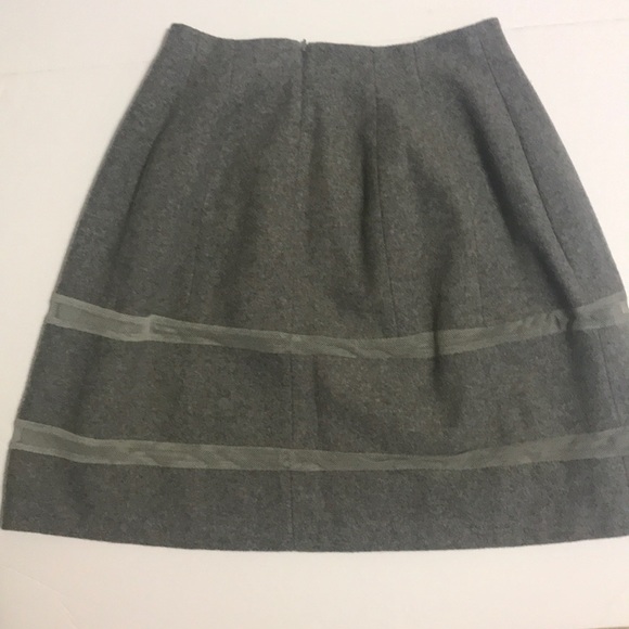 MADEWELL Gray Wool Skirt with mesh Trim [SK-52] - Picture 6 of 6